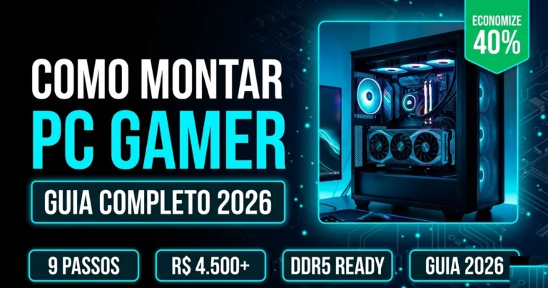Como montar PC gamer passo a passo em 2026: setup RGB com RTX 5060 e guia de R$4.500 a R$10.000