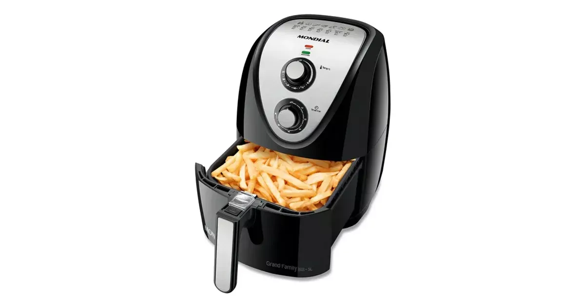 Melhor air fryer de 5 litros: fritadeira elétrica sem óleo Mondial 1900W