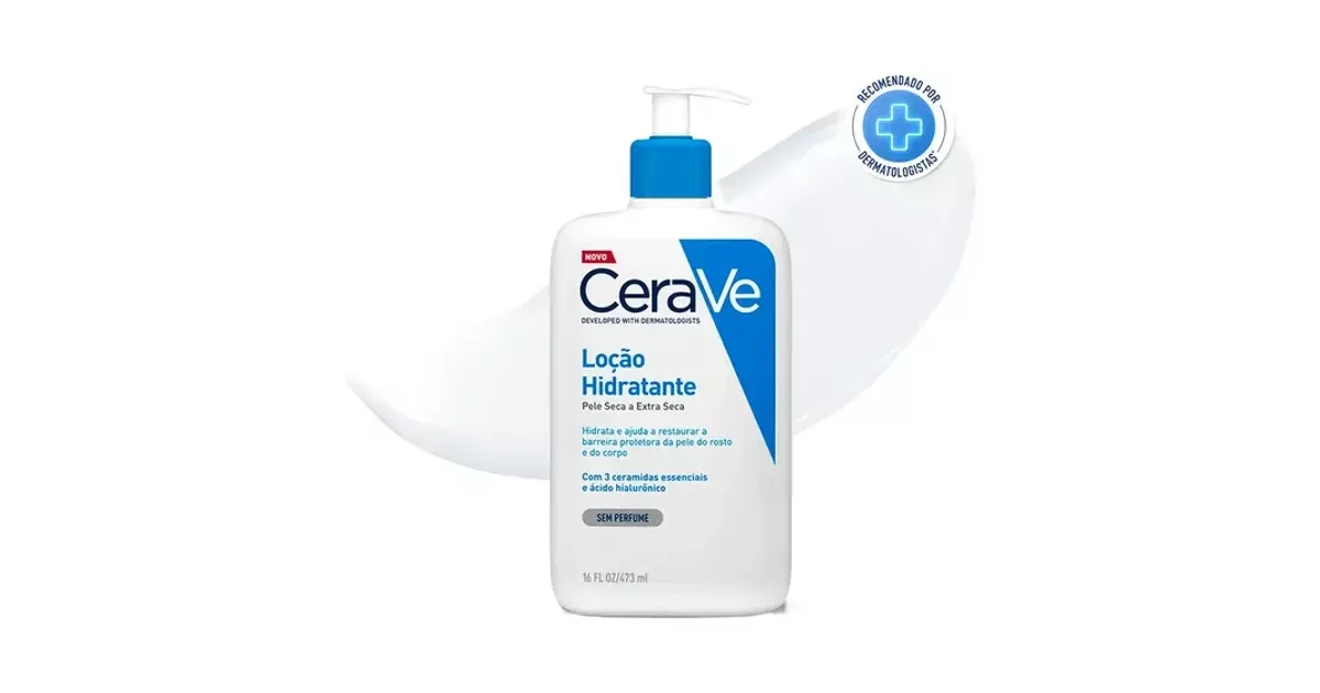 Melhor hidratante corporal para pele seca CeraVe loção sem perfume com ceramidas