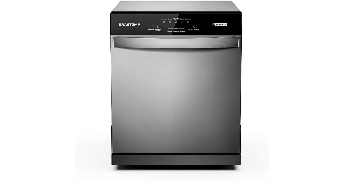 Melhor lava-louças 8 serviços Brastemp BLF08BS cinza inox