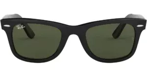 Óculos de sol masculino Ray-Ban Wayfarer preto, destaque do Top 6 com proteção UV400